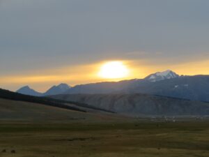 Mongolië - zonsondergang
